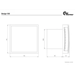 Thermex design baderomsvifte 100 sort