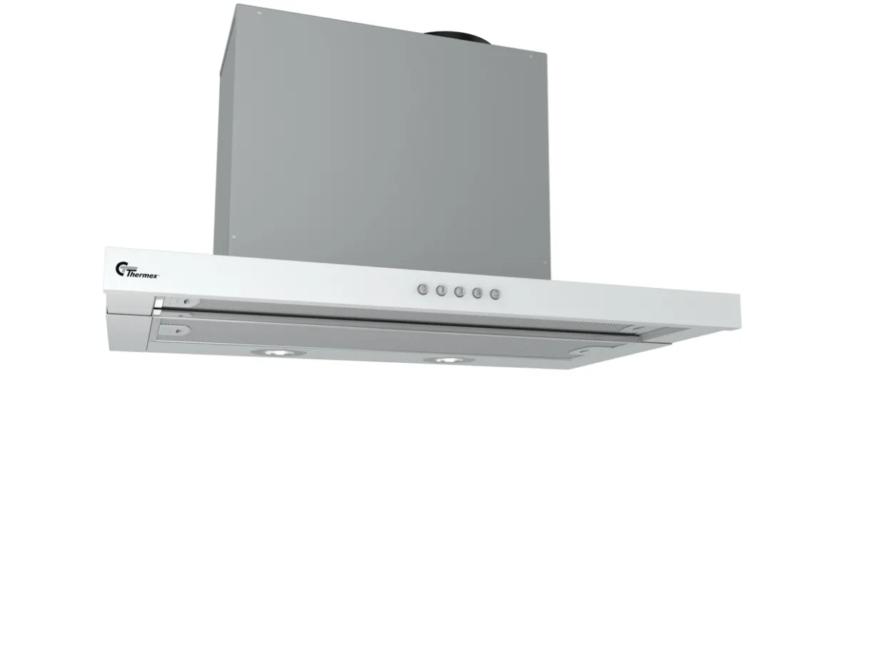 Thermex super silent uttrekkbar kjøkkenhette m/motor 60cm, hvit