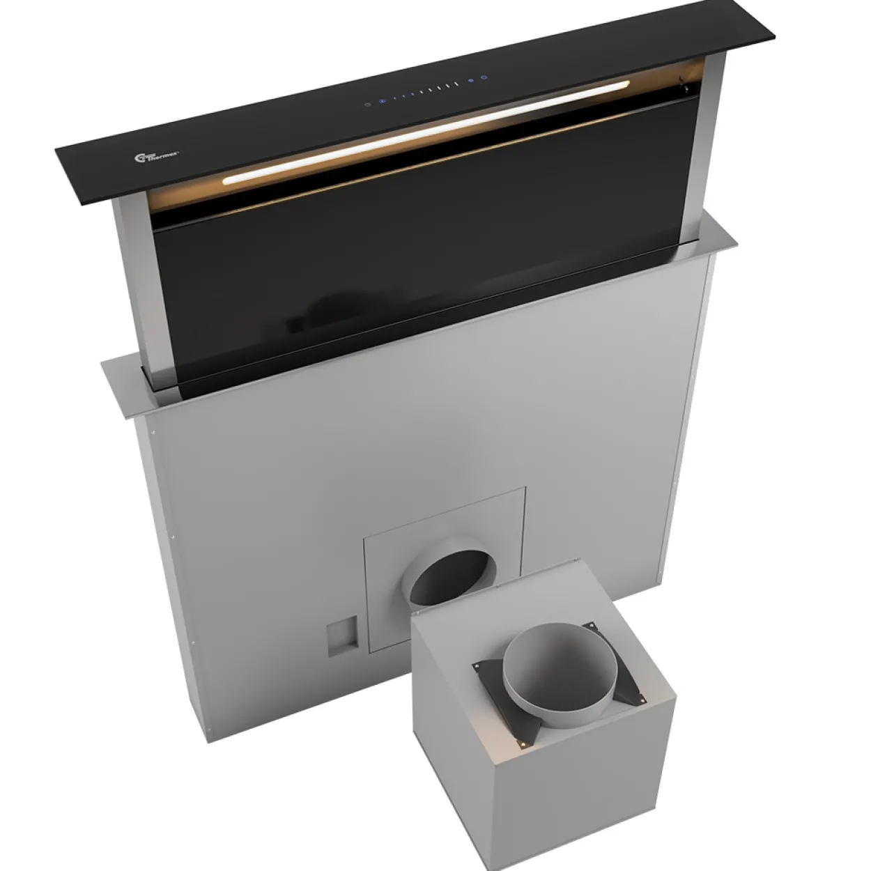 Thermex trent integrert benkventilator stål 580 mm