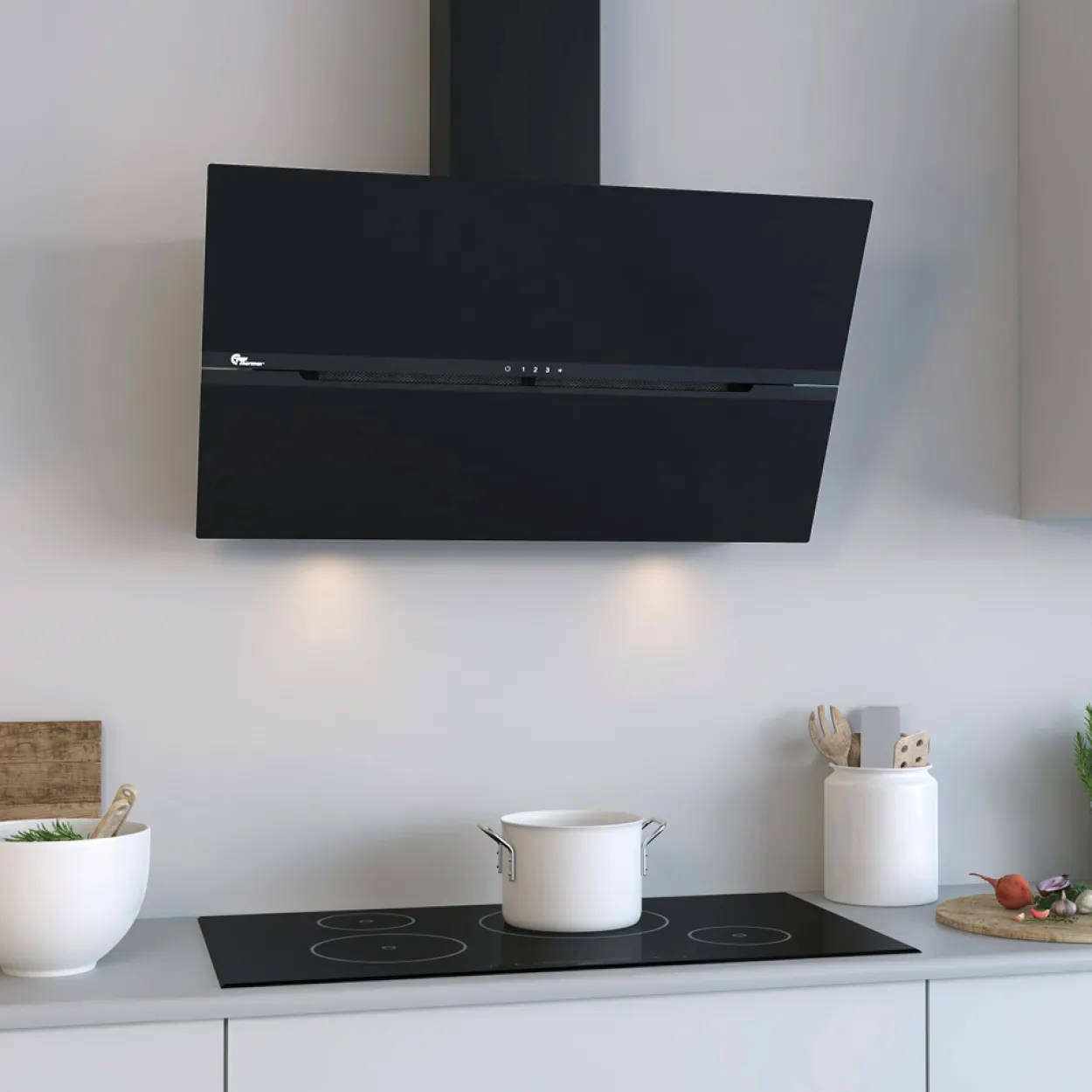 Thermex vertical kjøkkenhette automatisk 90 cm sort