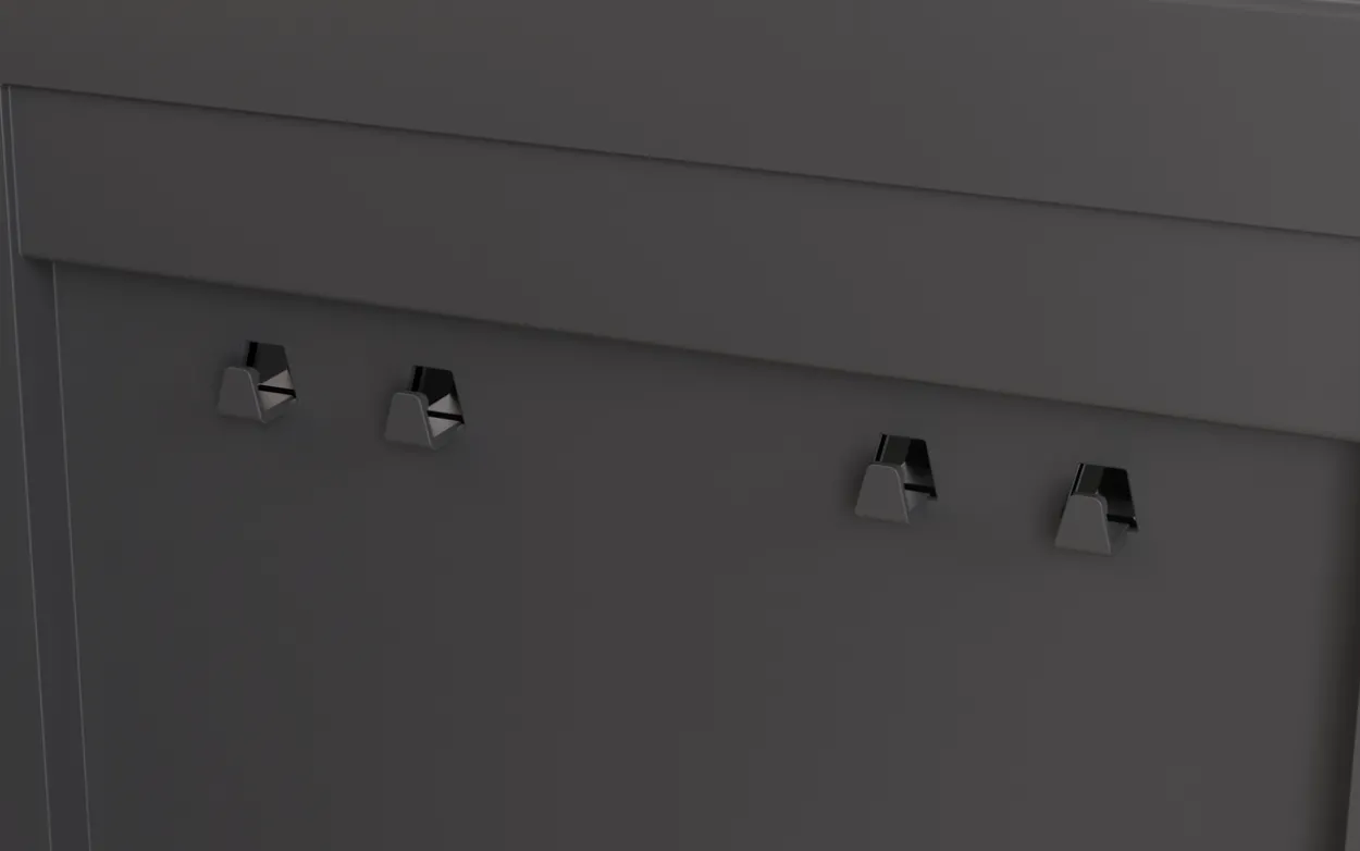 Trend nova speilskap m/led 120 cm sort alu