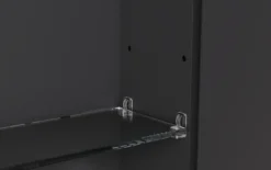 Trend nova speilskap m/led 120 cm sort alu