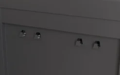 Trend nova speilskap m/led 80 cm sort alu