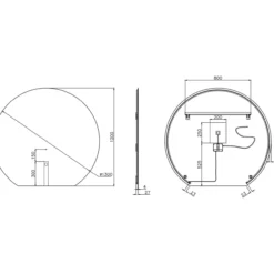 Trend ultra lysspeil ø130cm