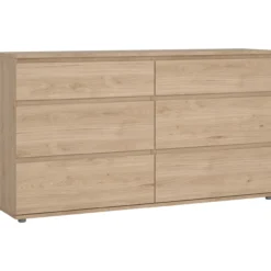 Tvilum nova kommode eik 6 skuffer 153x40x84