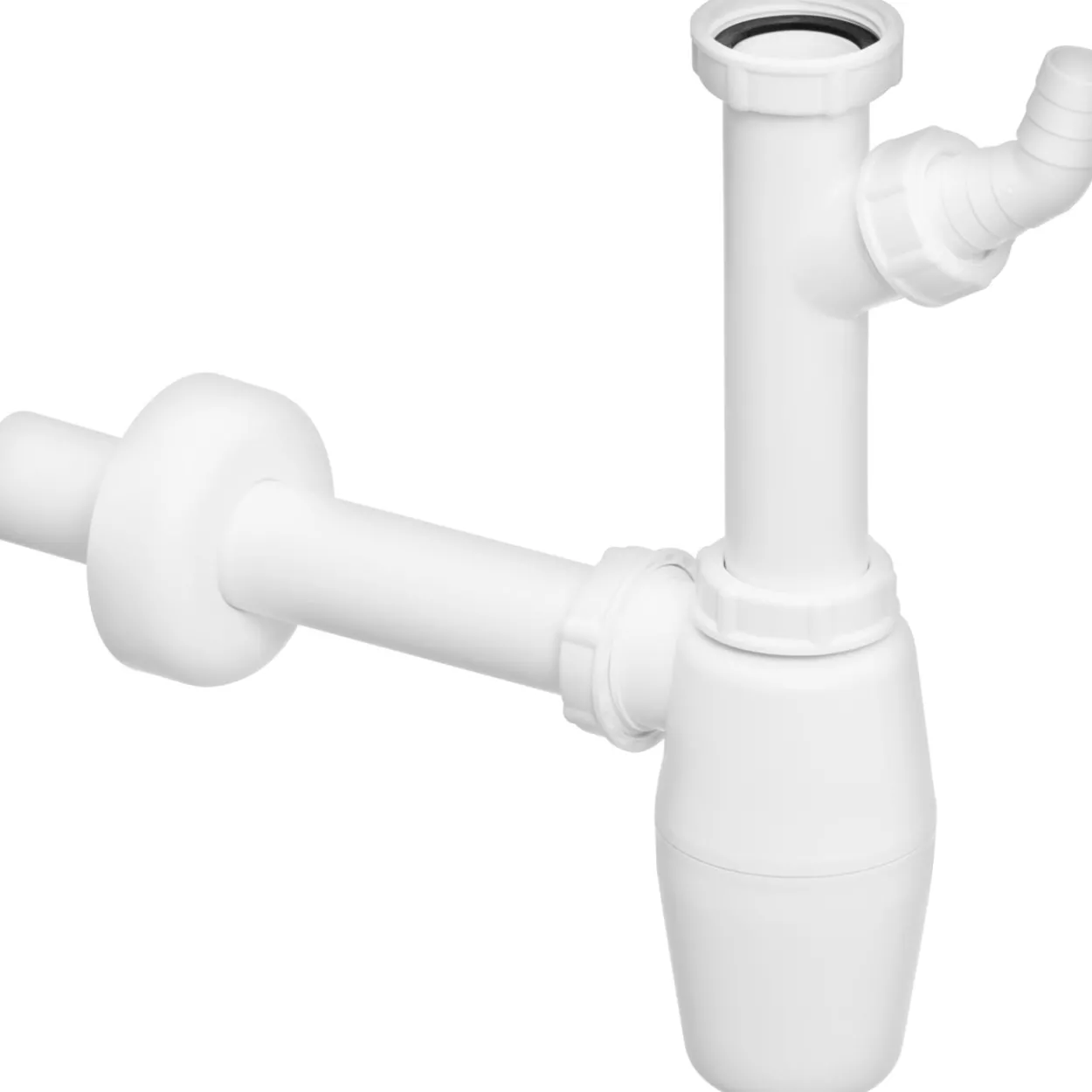 Vannlås m/forlenger 32mm x 1 1/4" hvit plast