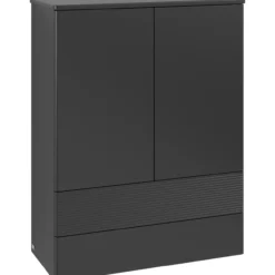 V&b antao høybord 2 dører rillet 814x1039x356 matt sort