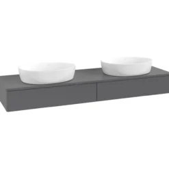 V&b antao servantskap 2 skuffer glatt 1600x190x500 for 2 serv. u/kranhull antrasitt