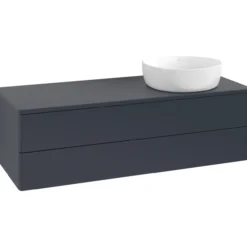 V&b antao servantskap 2 skuffer glatt 1200x360x500 høyre u/kranhull blå