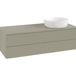 V&b antao servantskap 2 skuffer glatt 1200x360x500 høyre u/kranhull stengrå