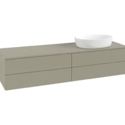 V&b antao servantskap 4 skuffer glatt 1600x360x500 høyre u/kranhull stengrå