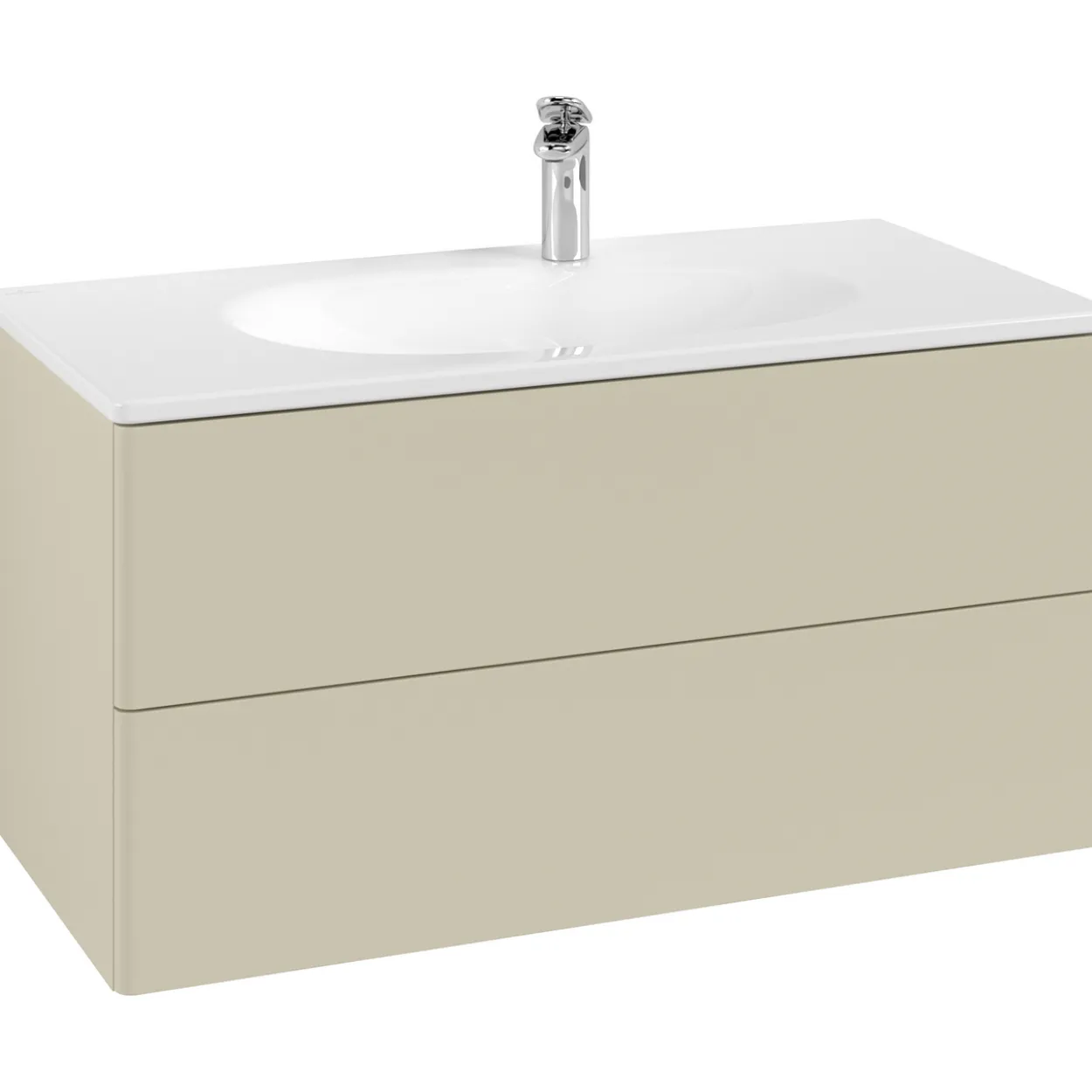 V&b antao servantskap 2 skuffer glatt 988x504x496 silkegrå