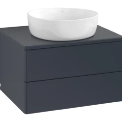 V&b antao servantskap 2 skuffer glatt 600x360x500 u/kranhull blå