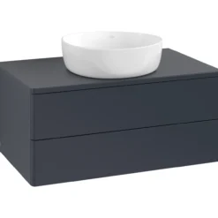 V&b antao servantskap 2 skuffer glatt 800x360x500 u/kranhull blå