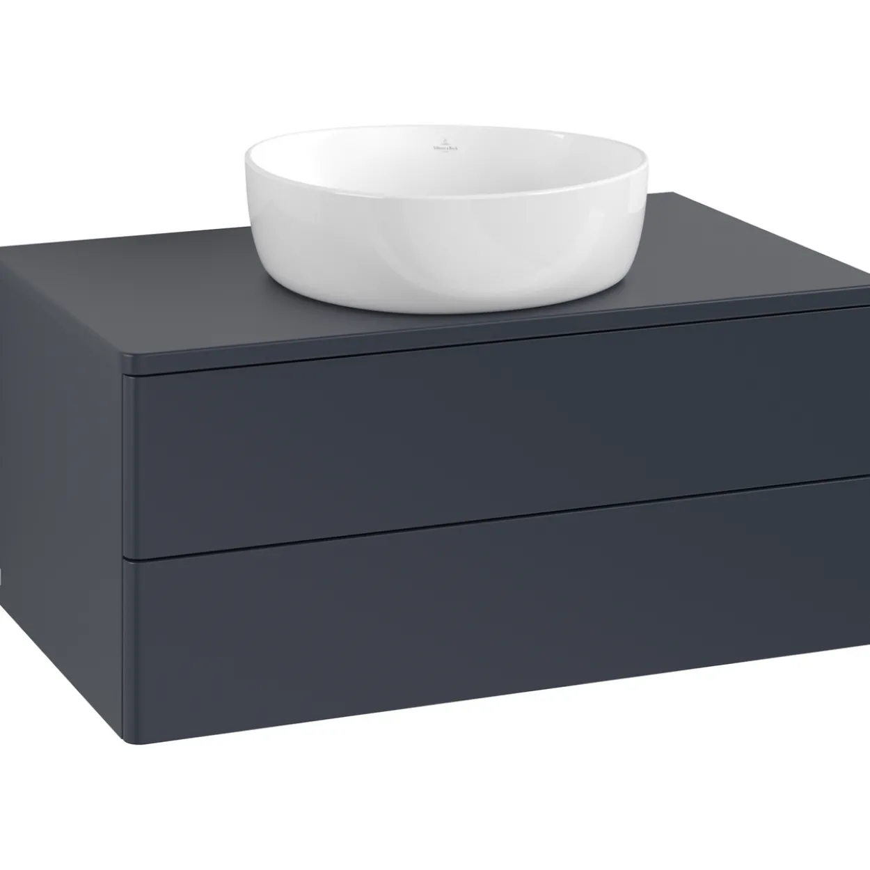 V&b antao servantskap 2 skuffer glatt 800x360x500 u/kranhull blå