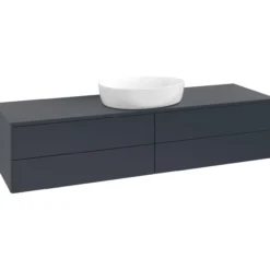 V&b antao servantskap 4 skuffer glatt 1600x360x500 u/kranhull blå