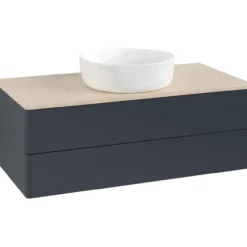 V&b antao servantskap 2 skuffer glatt 1000x360x500 u/kranhull blå/créme