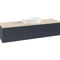 V&b antao servantskap 4 skuffer glatt 1600x360x500 u/kranhull blå/créme