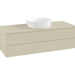 V&b antao servantskap 2 skuffer glatt 1200x360x500 u/kranhull silkegrå
