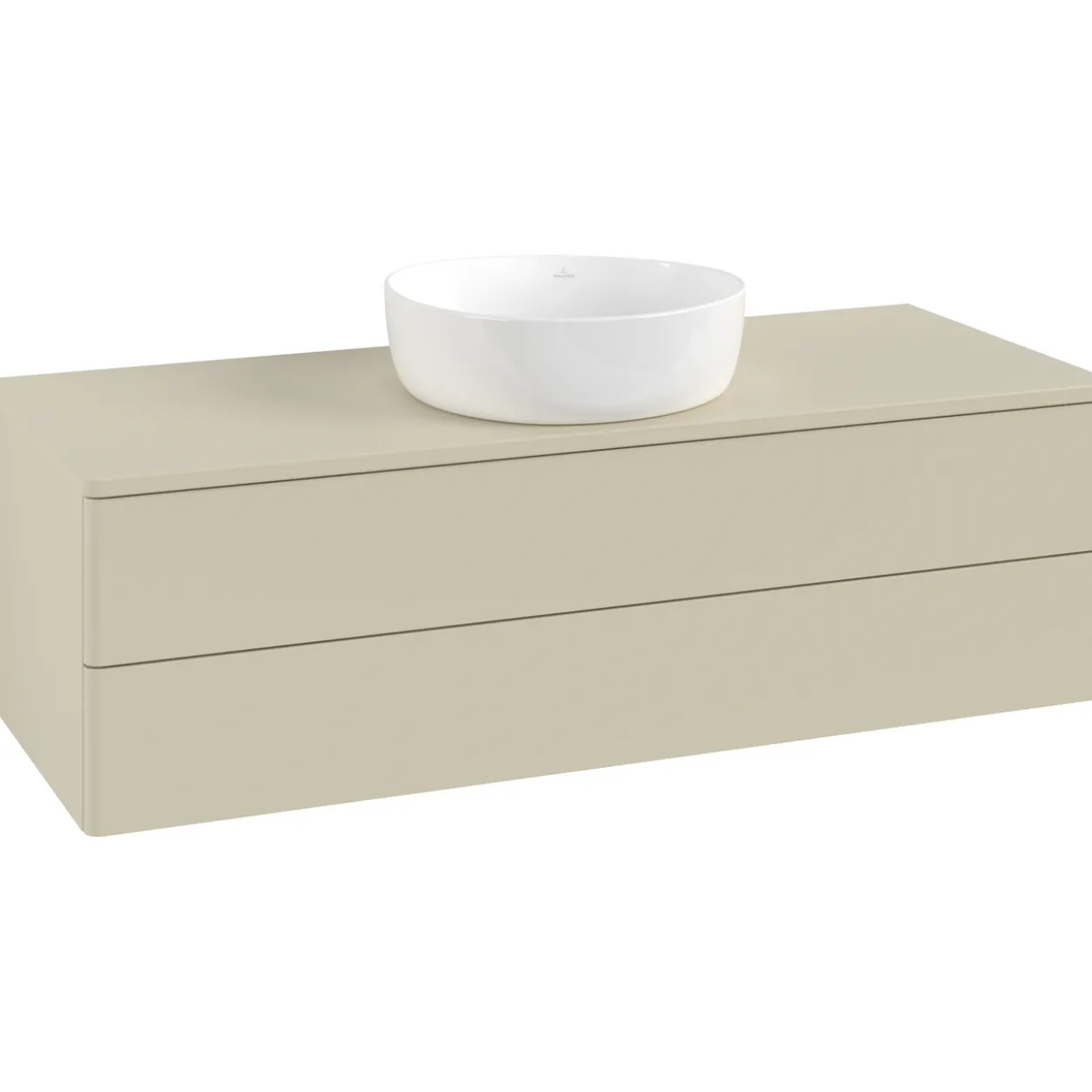 V&b antao servantskap 2 skuffer glatt 1200x360x500 u/kranhull silkegrå