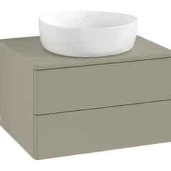 V&b antao servantskap 2 skuffer glatt 600x360x500 u/kranhull stengrå