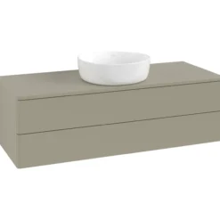 V&b antao servantskap 2 skuffer glatt 1200x360x500 u/kranhull stengrå