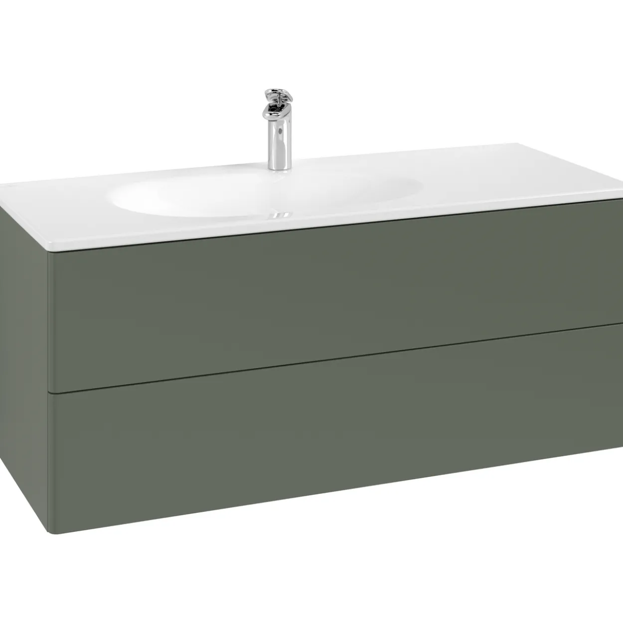 V&b antao servantskap 2 skuffer glatt 1188x504x492 venstre grønn
