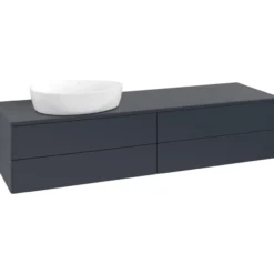 V&b antao servantskap 4 skuffer glatt 1600x360x500 venstre m/kranhull blå