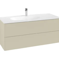 V&b antao servantskap 2 skuffer glatt 1188x504x493 venstre m/lys silkegrå