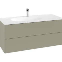 V&b antao servantskap 2 skuffer glatt 1188x504x493 venstre m/lys stengrå