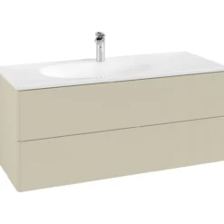 V&b antao servantskap 2 skuffer glatt 1188x504x492 venstre silkegrå