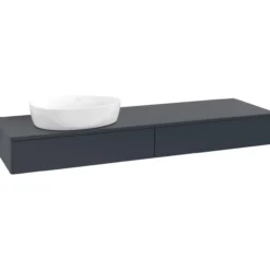 V&b antao servantskap 2 skuffer glatt 1600x190x500 venstre u/kranhull blå