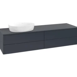 V&b antao servantskap 4 skuffer glatt 1600x360x500 venstre u/kranhull blå