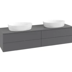 V&b antao servantskap 4 skuffer rillet 1600x360x500 for 2 serv. u/kranhull antrasitt
