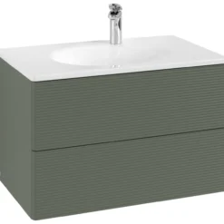 V&b antao servantskap 2 skuffer rillet 788x504x496 grønn