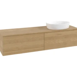 V&b antao servantskap 2 skuffer rillet 1600x360x500 høyre u/kranhull eik