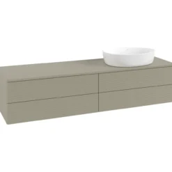 V&b antao servantskap 4 skuffer rillet 1600x360x500 høyre u/kranhull stengrå