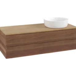 V&b antao servantskap 2 skuffer rillet 1200x360x500 høyre u/kranhull valnøtt/eik