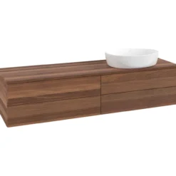 V&b antao servantskap 4 skuffer rillet 1600x360x500 høyre u/kranhull valnøtt/valnøtt