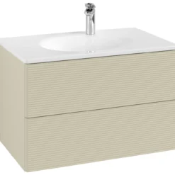 V&b antao servantskap 2 skuffer rillet 788x504x496 silkegrå