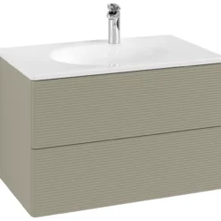 V&b antao servantskap 2 skuffer rillet 788x504x496 stengrå
