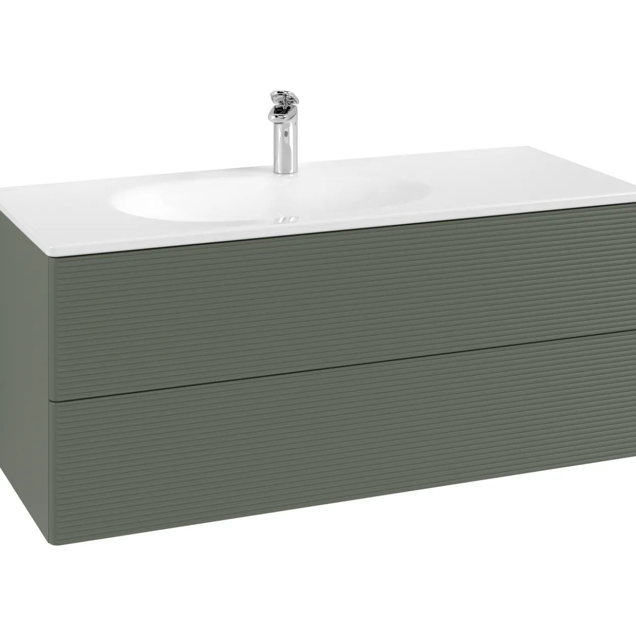 V&b antao servantskap 2 skuffer rillet 1188x504x492 venstre grønn