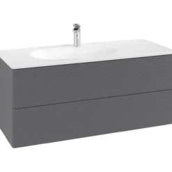 V&b antao servantskap 2 skuffer rillet 1188x504x493 venstre m/lys antrasitt