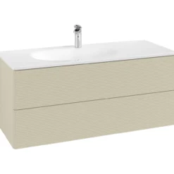 V&b antao servantskap 2 skuffer rillet 1188x504x492 venstre silkegrå