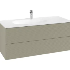 V&b antao servantskap 2 skuffer rillet 1188x504x492 venstre stengrå