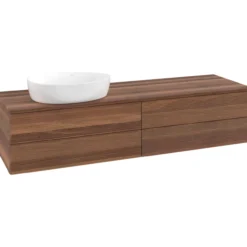 V&b antao servantskap 4 skuffer rillet 1600x360x500 venstre u/kranhull valnøtt/valnøtt
