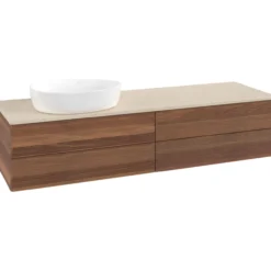 V&b antao servantskap 4 skuffer rillet 1600x360x500 venstre u/kranhull valnøtt/créme