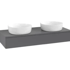 V&b antao servantskap 1 skuff glatt 1200x190x500 for 2 serv. u/kranhull antrasitt