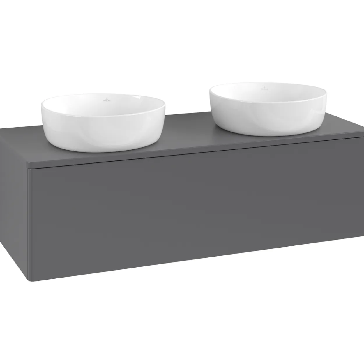 V&b antao servantskap 1 skuff glatt 1200x360x500 for 2 serv. u/kranhull antrasitt