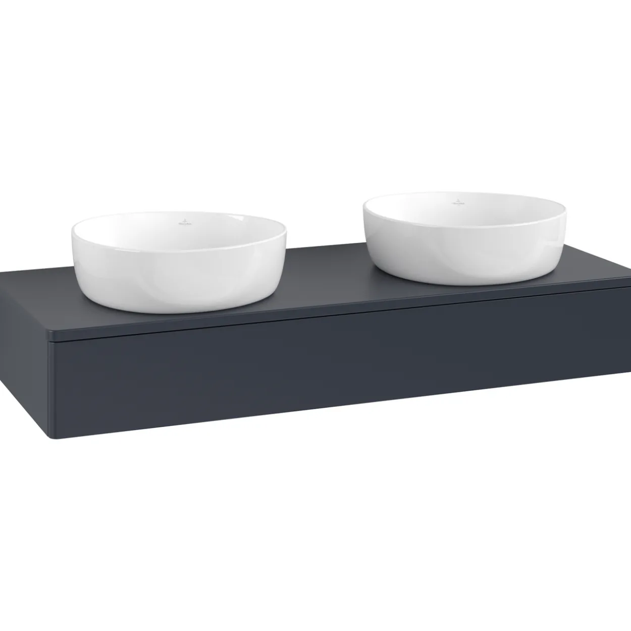 V&b antao servantskap 1 skuff glatt 1200x190x500 for 2 serv. u/kranhull blå